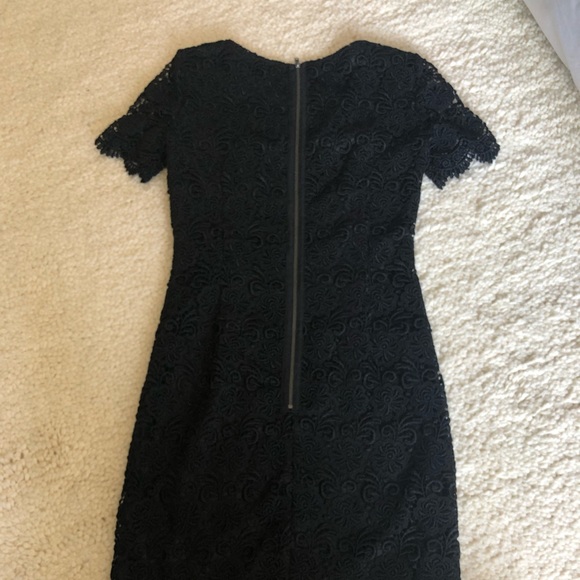 Reiss Guipure black lace dress size 0 - Picture 3 of 4